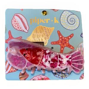 Piper K Large Lobster Hair Clip Claw Double Sided Red Pink NEW Shellfish